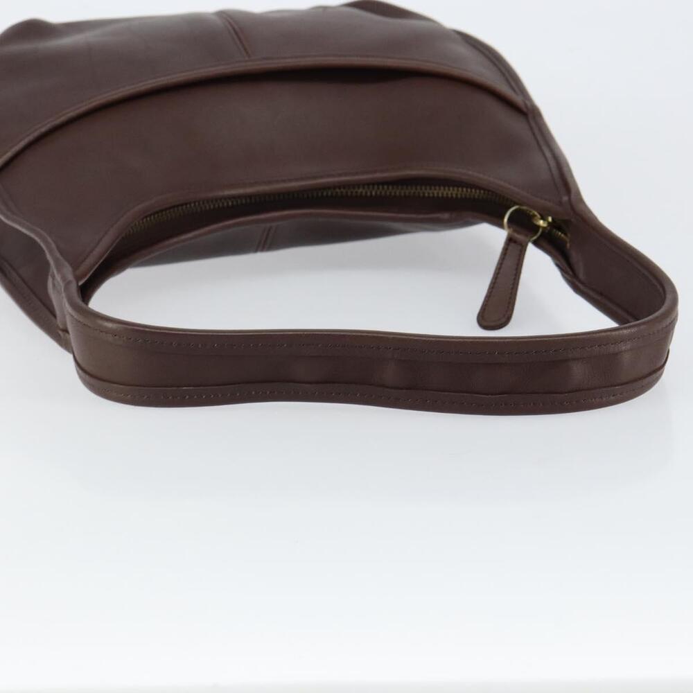 Coach Shoulder Bag Leather Dark Brown Auth 149672 - Picture 7 of 16